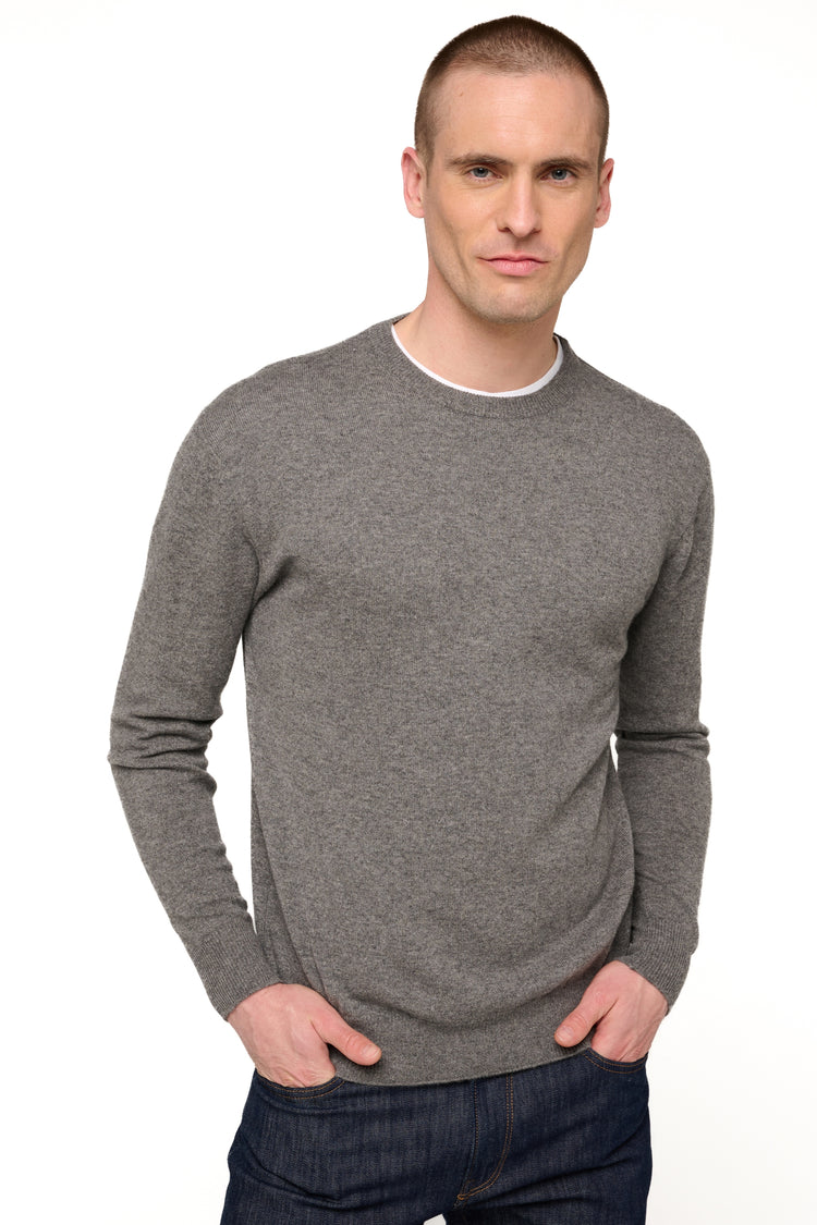 Nestor in cashmere uomo - marmotta chiné - Mahogany