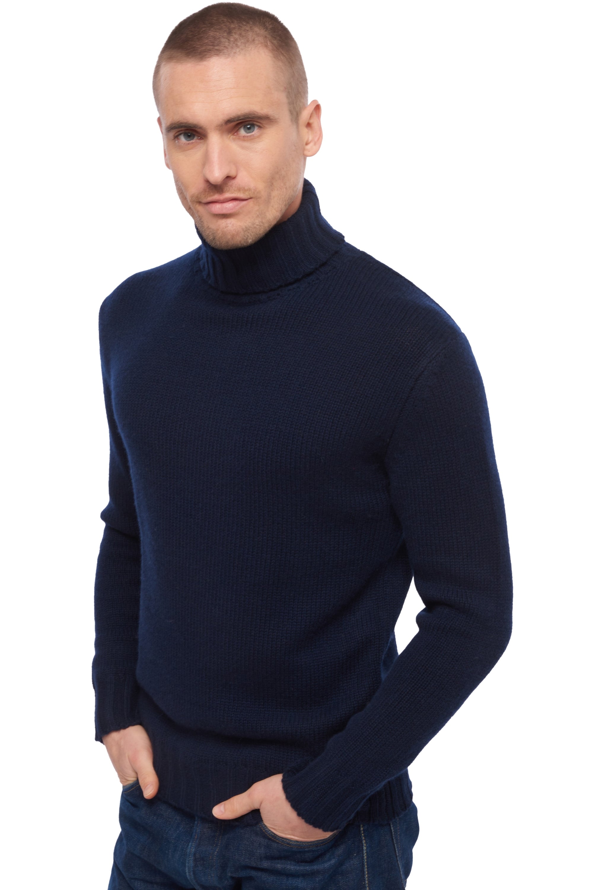Achille in cashmere uomo - blu marino scuro - Mahogany