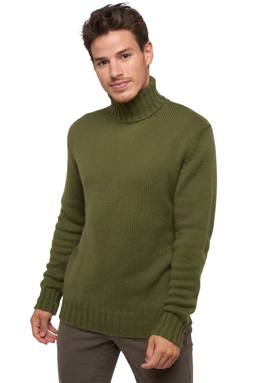 Achille in cashmere uomo - kaki - Mahogany