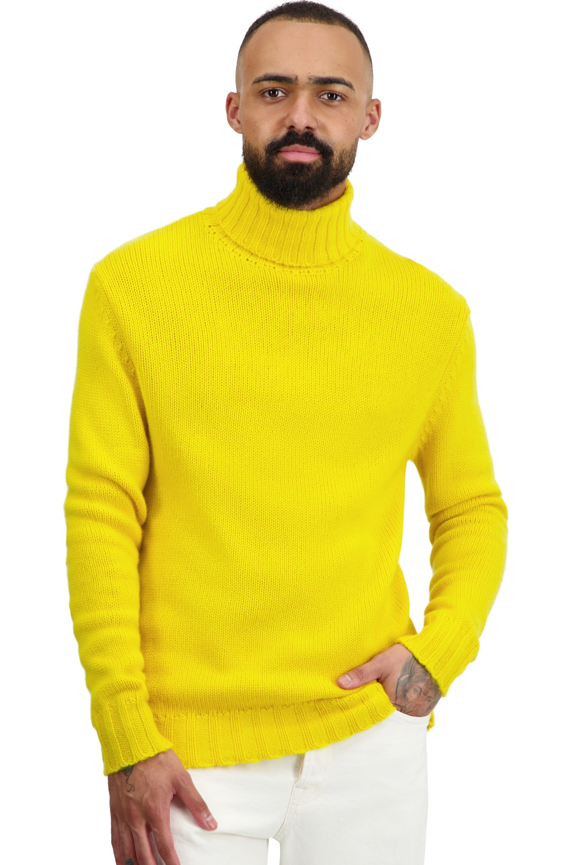Achille in cashmere uomo - girasole - Mahogany