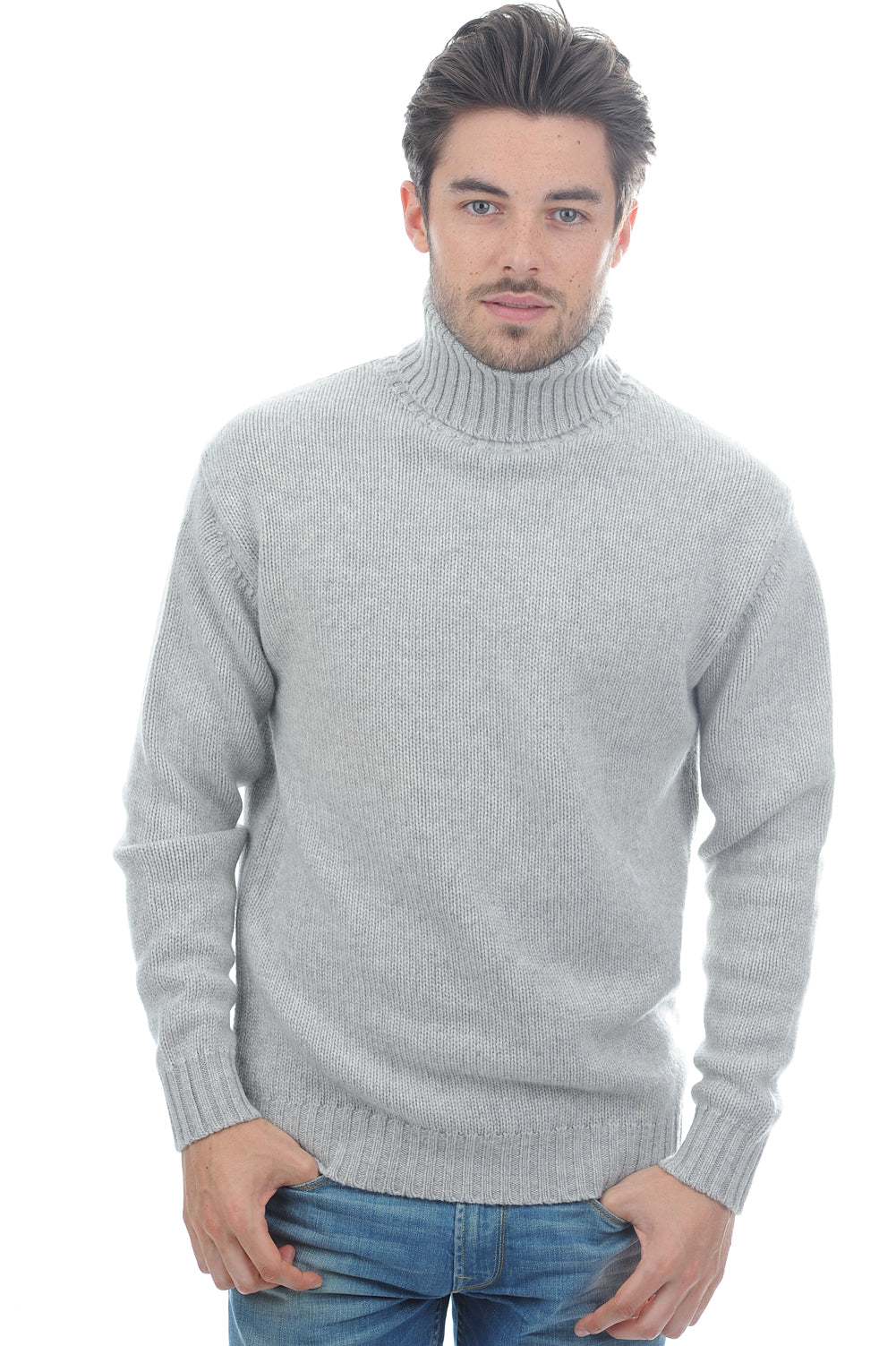 Achille in cashmere uomo - flanella melange - Mahogany