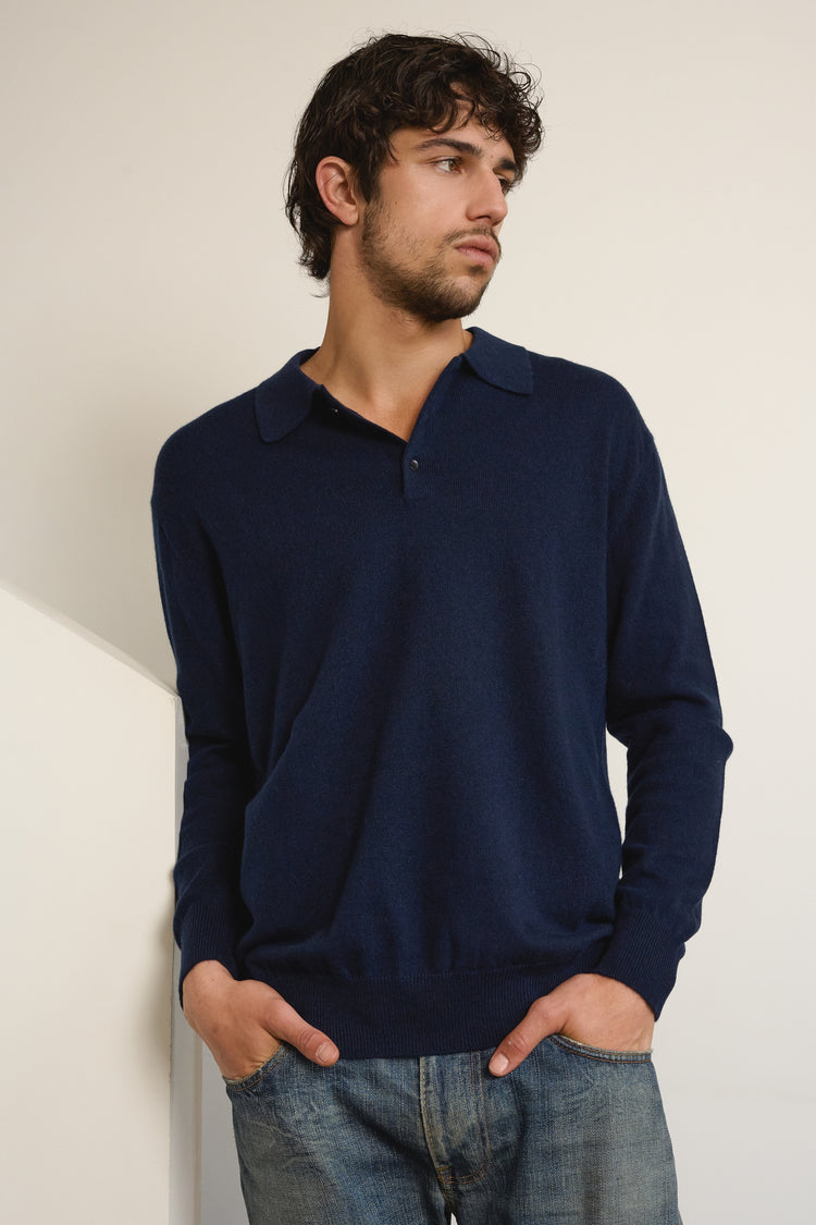 Alexandre in cashmere uomo - Vista 1 - blu marino scuro - Mahogany