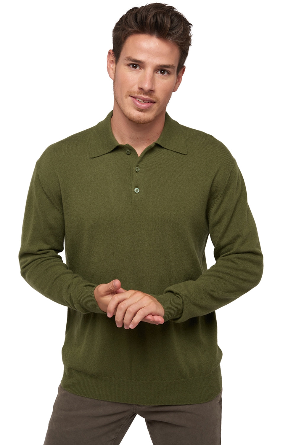 Alexandre in cashmere uomo - kaki - Mahogany