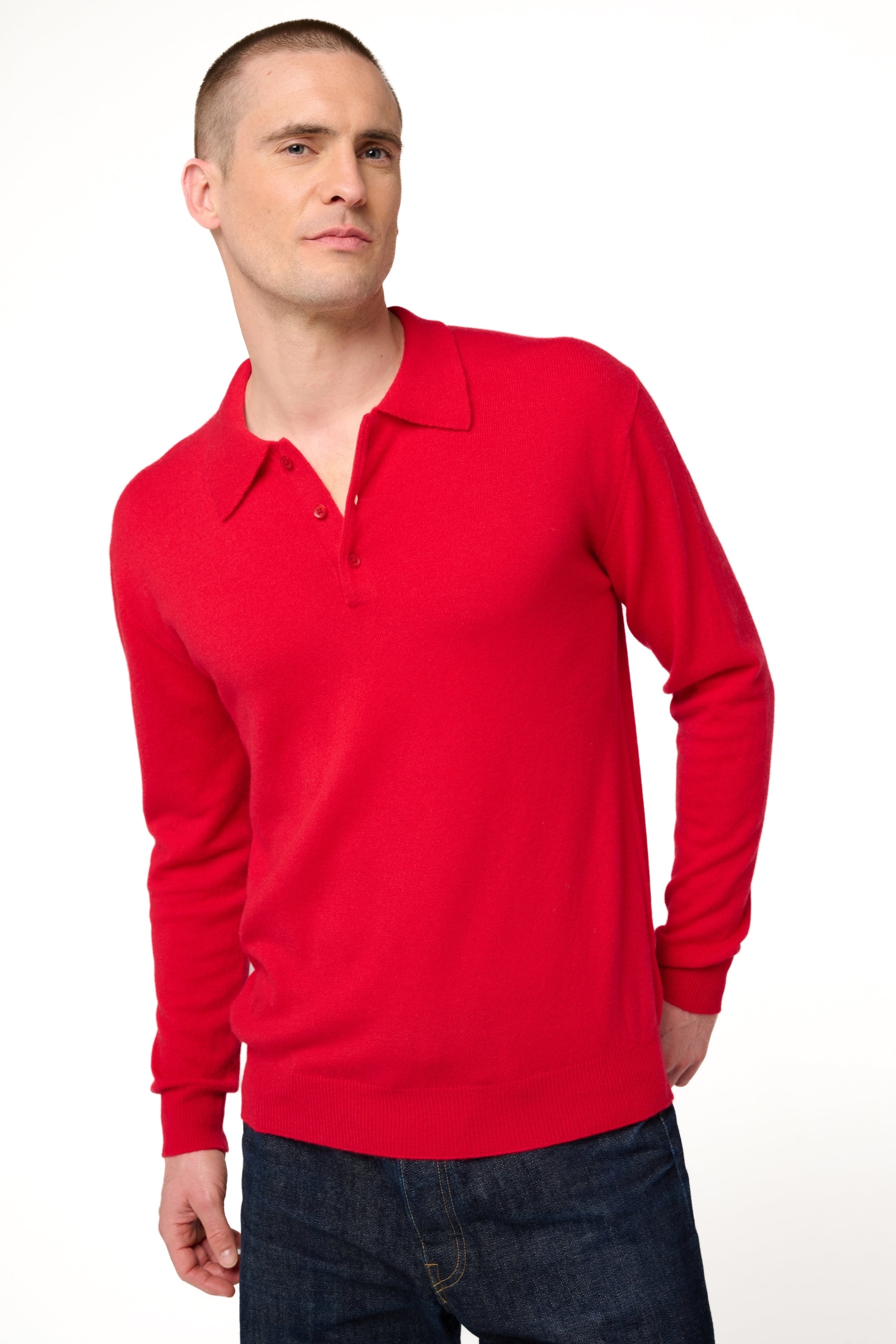 Alexandre in cashmere uomo - rosso velluto - Mahogany