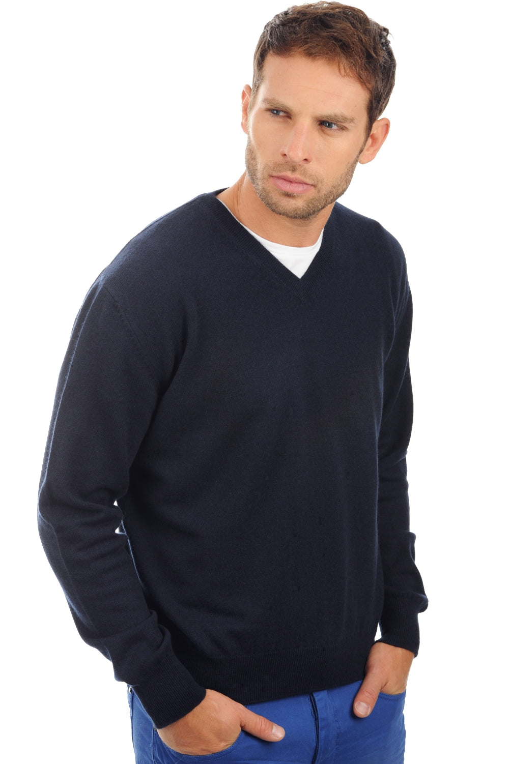 Gaspard in cashmere uomo - blu marino scuro - Mahogany