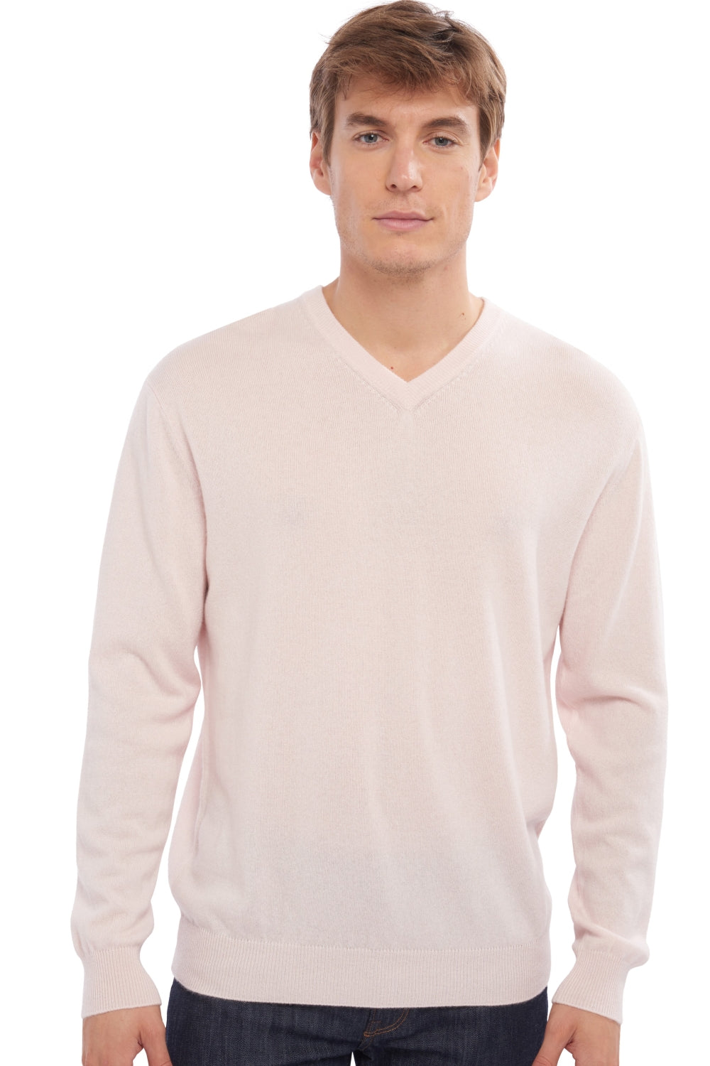 Gaspard in cashmere uomo - rosa pallido - Mahogany