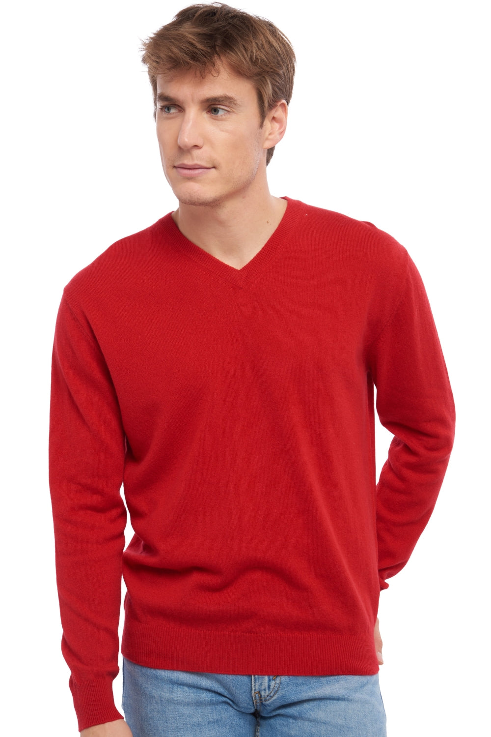 Gaspard in cashmere uomo - rosso velluto - Mahogany