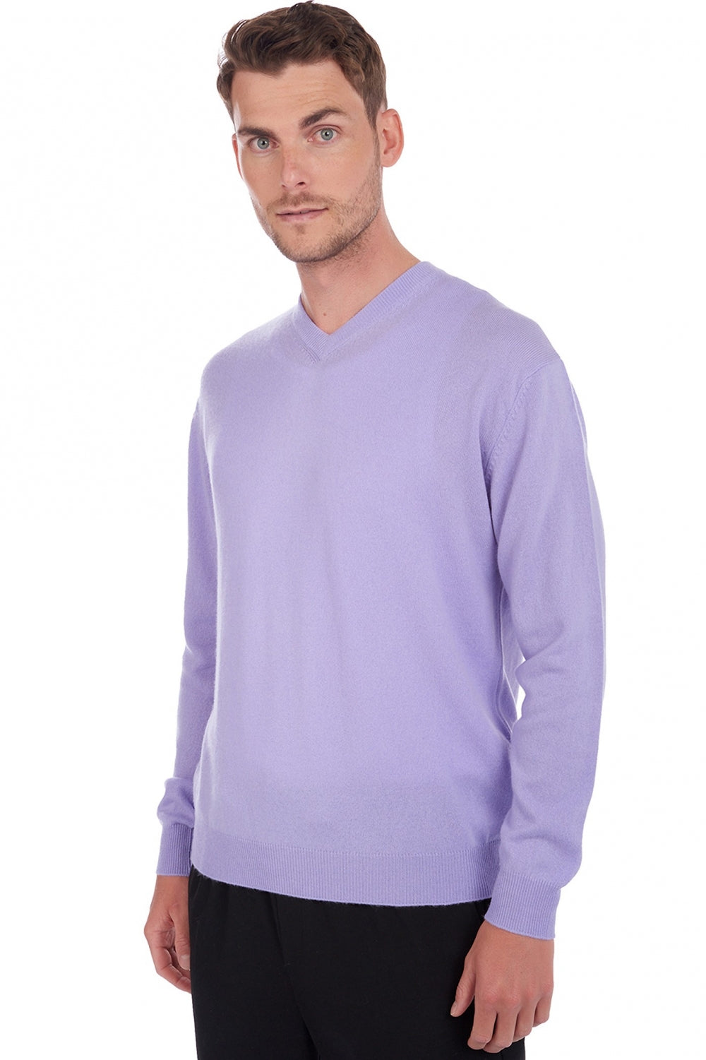 Gaspard in cashmere uomo - lavanda soleggiata - Mahogany