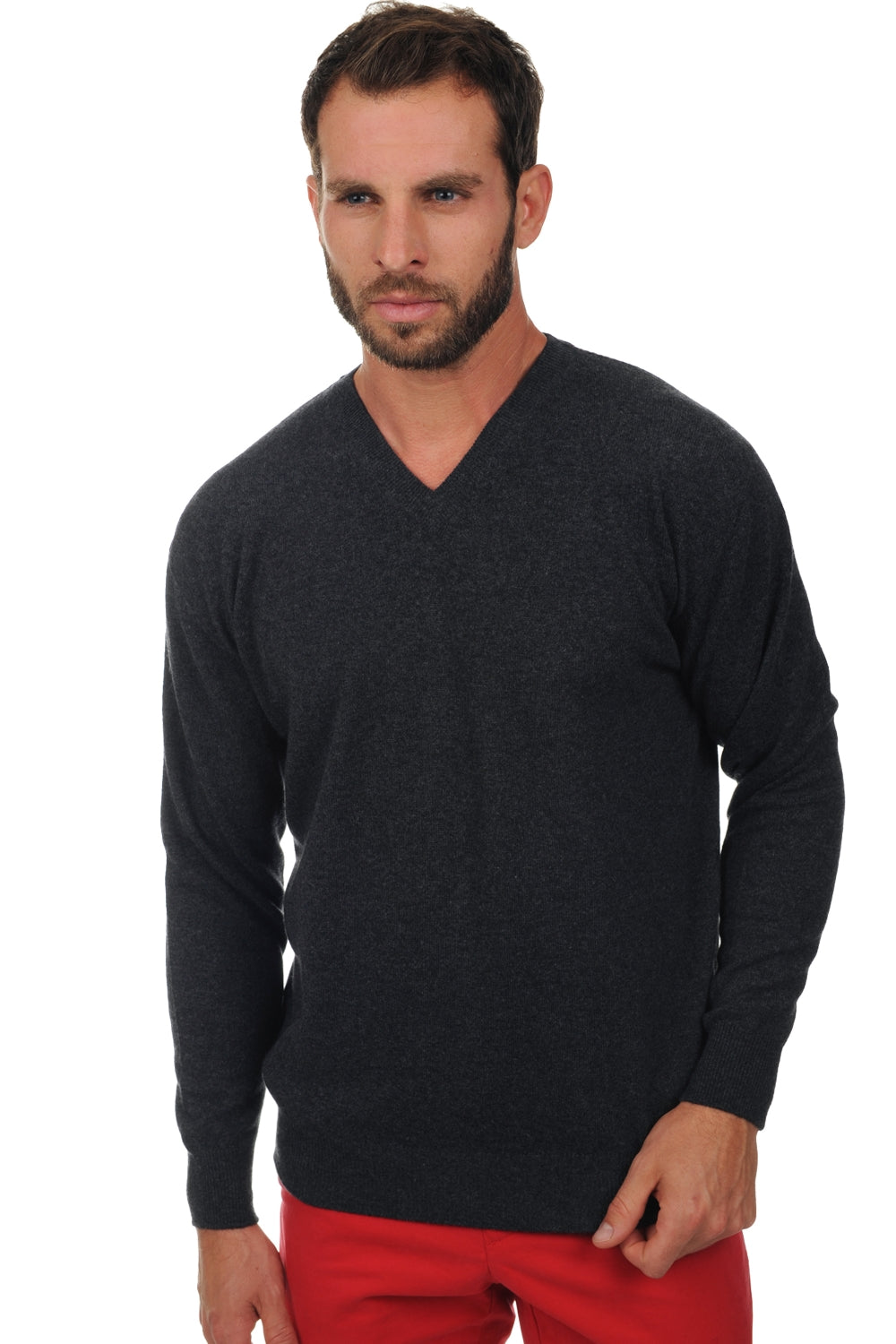 Gaspard in cashmere uomo - antracite chiné - Mahogany