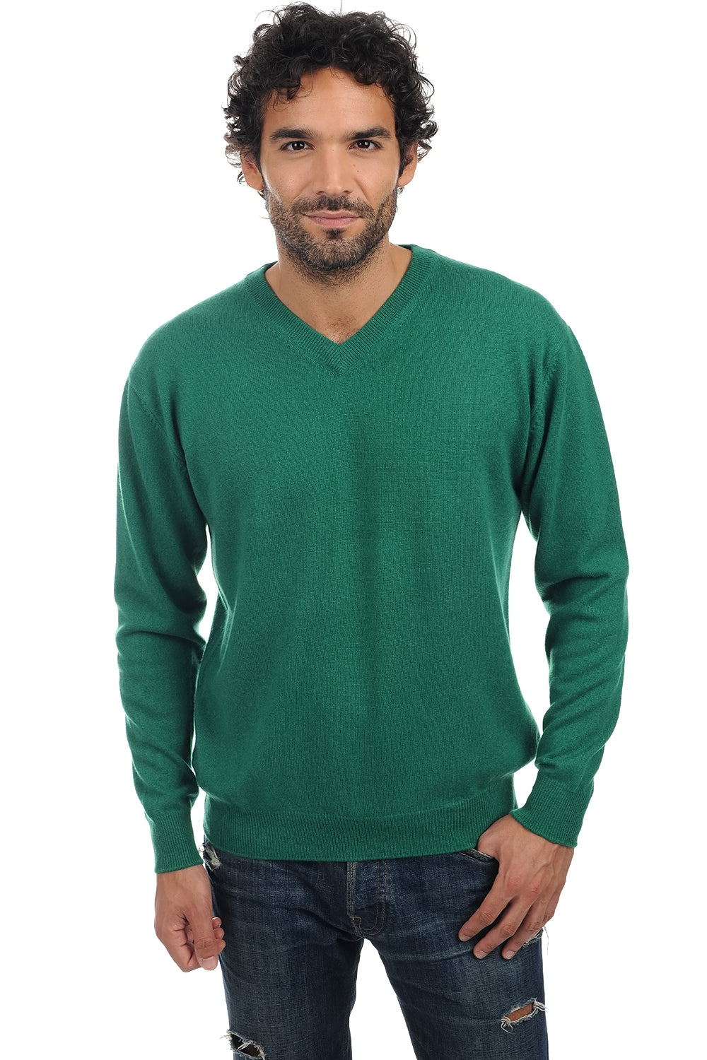 Gaspard in cashmere uomo - verde inglese - Mahogany
