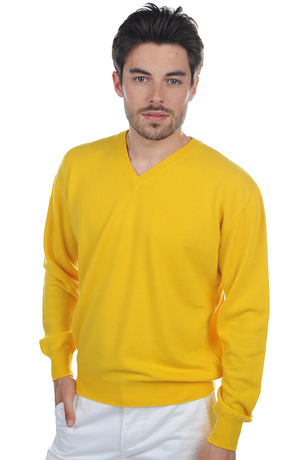 Gaspard in cashmere uomo - girasole - Mahogany