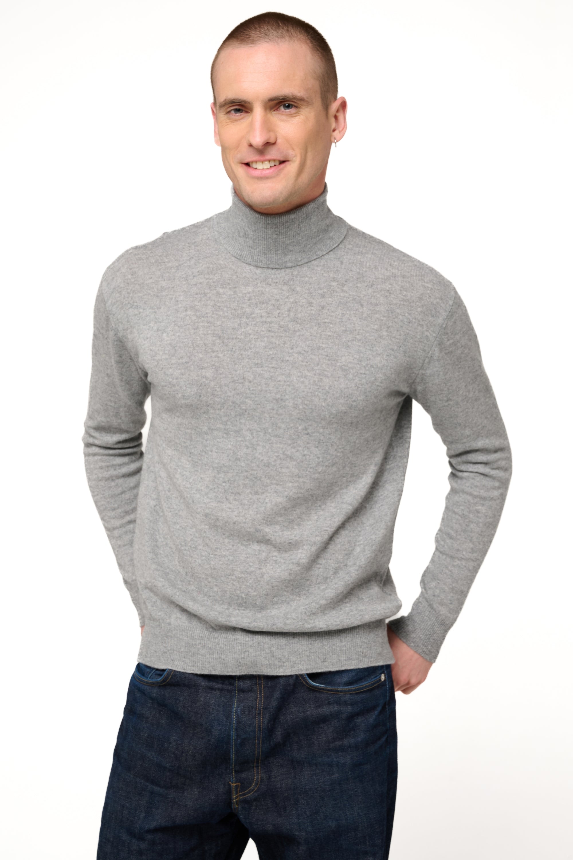 Edgar in cashmere uomo - grigio chiné - Mahogany