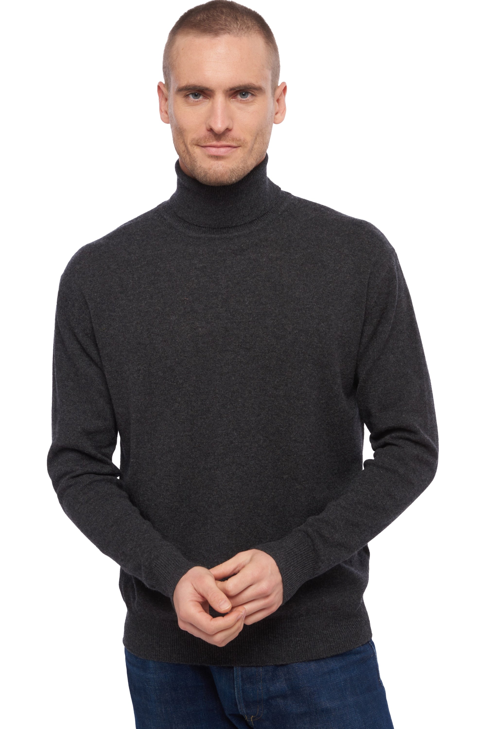 Edgar in cashmere uomo - antracite chiné - Mahogany