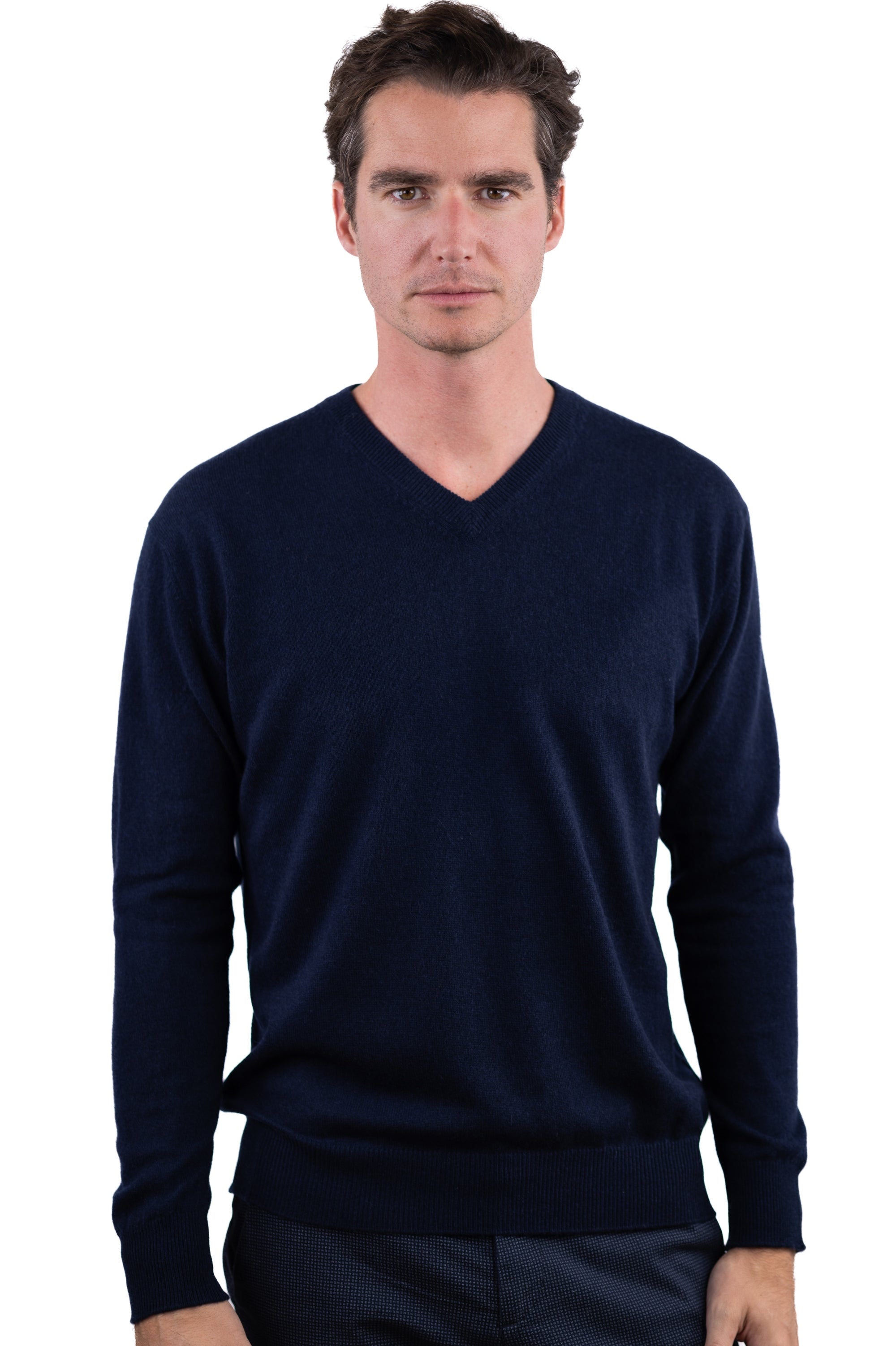 Hippolyte in cashmere da uomo - blu marino scuro - Mahogany