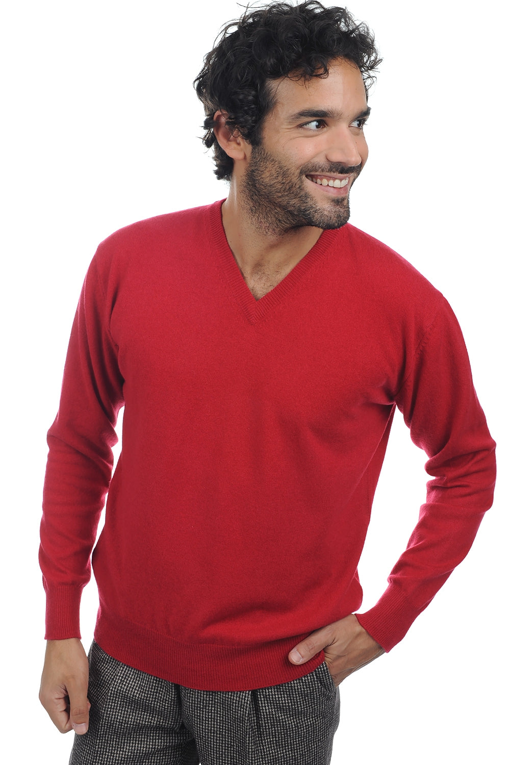 Hippolyte in cashmere uomo - rosso velluto - Mahogany