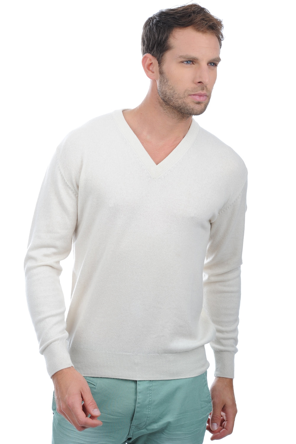 Hippolyte in cashmere da uomo - écru - Mahogany