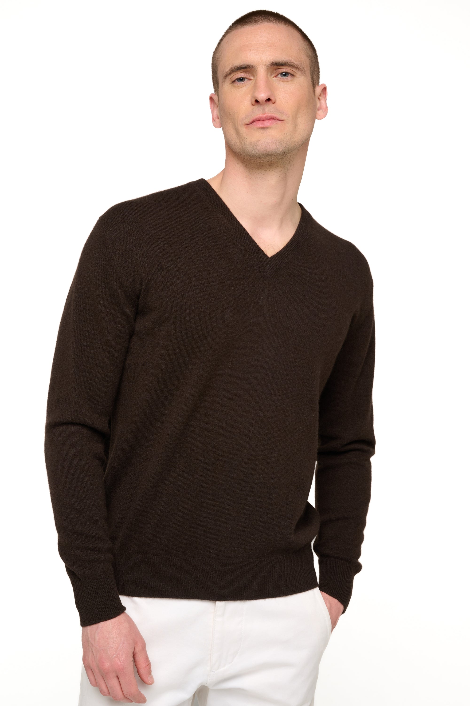 Hippolyte in cashmere da uomo - brownies - Mahogany