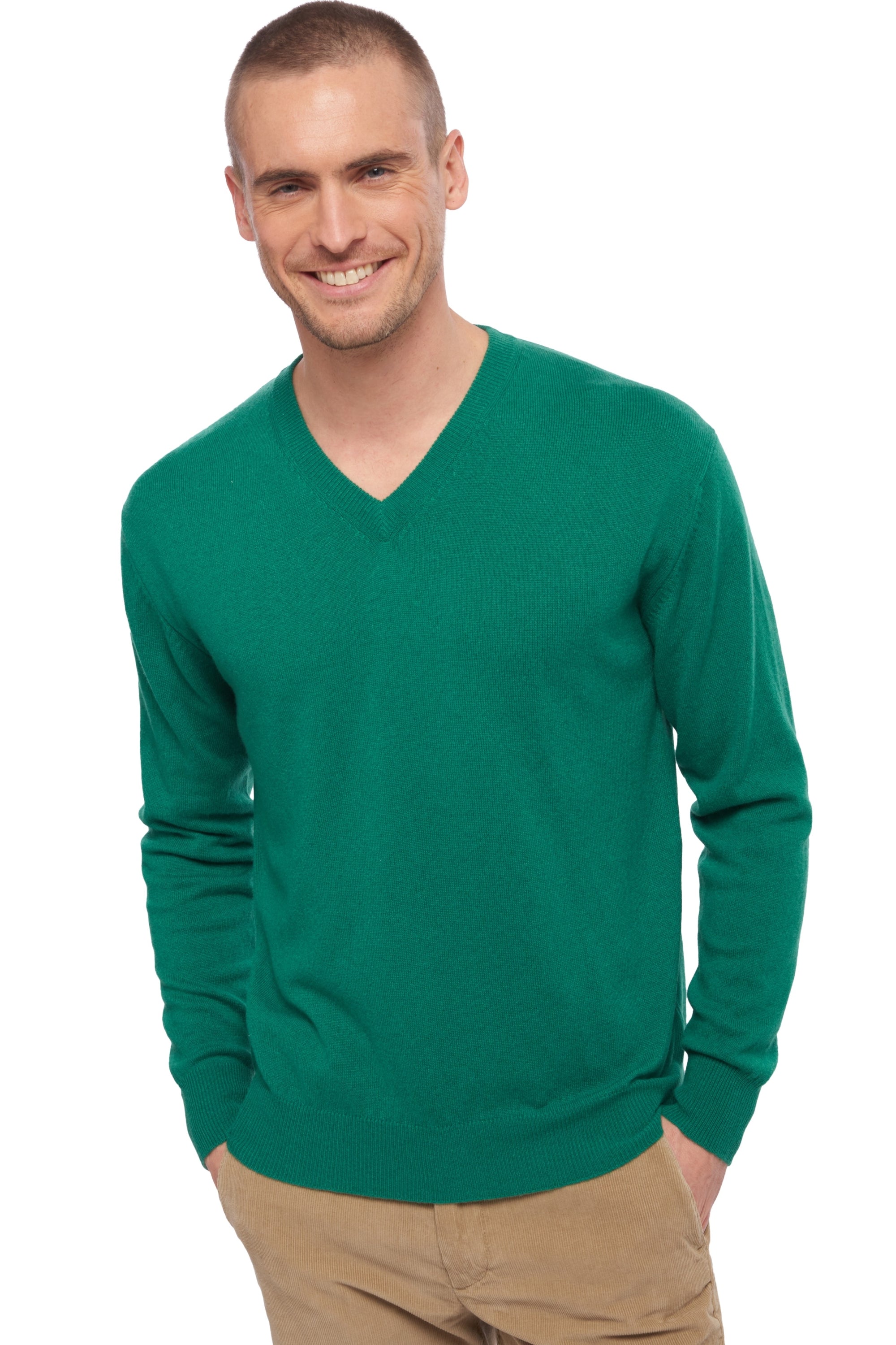 Hippolyte in cashmere uomo - verde inglese - Mahogany