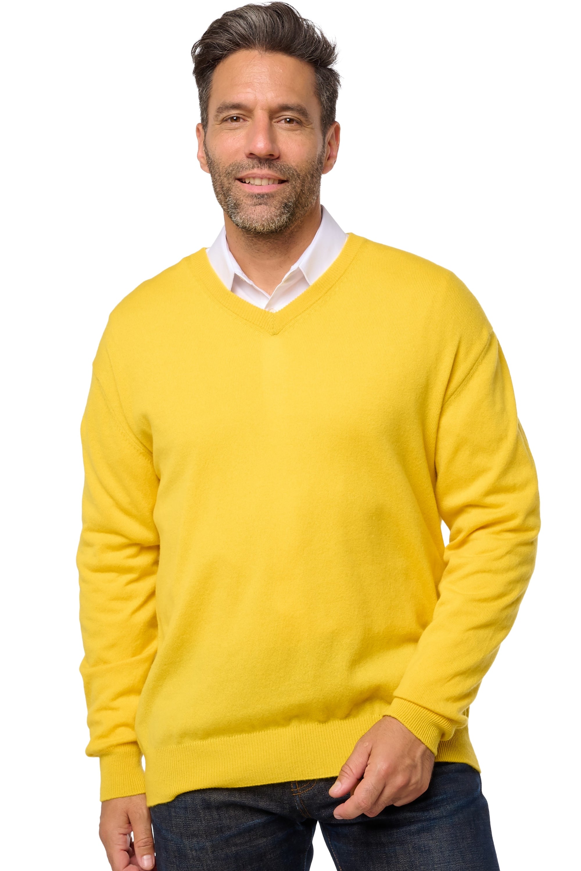 Hippolyte in cashmere uomo - girasole - Mahogany