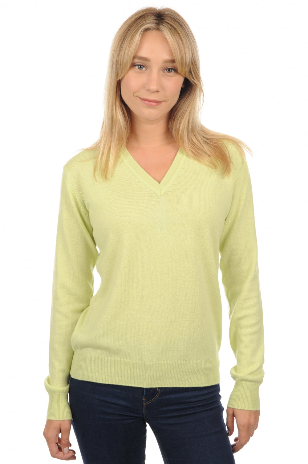 Faustine in cashmere donna - verde pallido - Mahogany