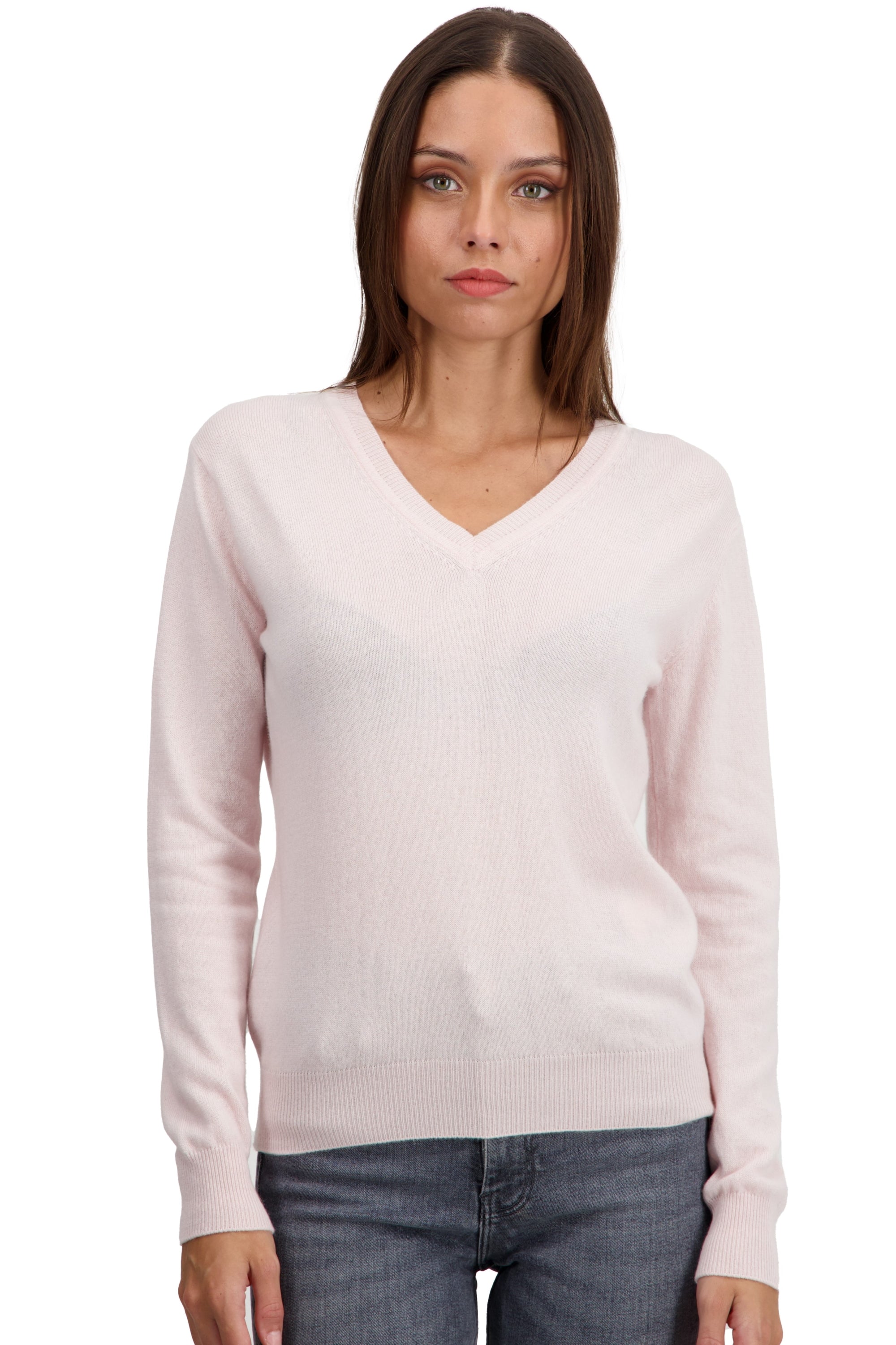 Faustine in cashmere donna - rosa pallido - Mahogany
