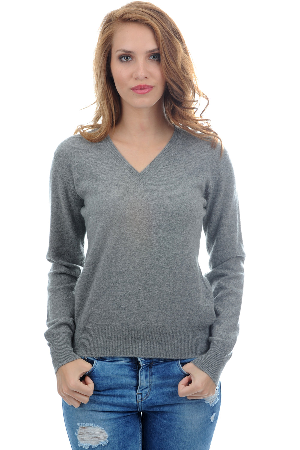 Faustine in cashmere donna - grigio chiné - Mahogany