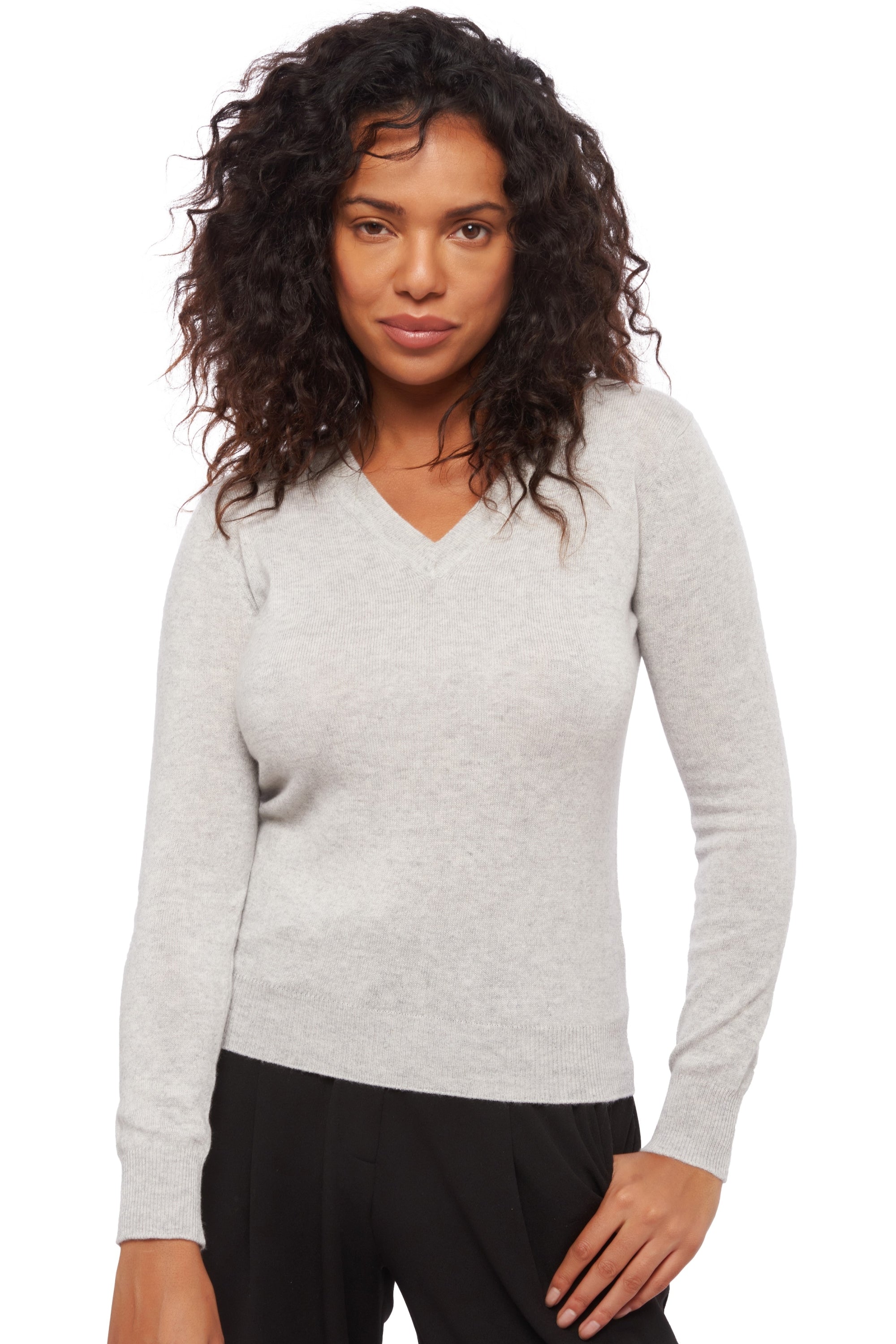 Faustine in cashmere donna - flanella chiné - Mahogany
