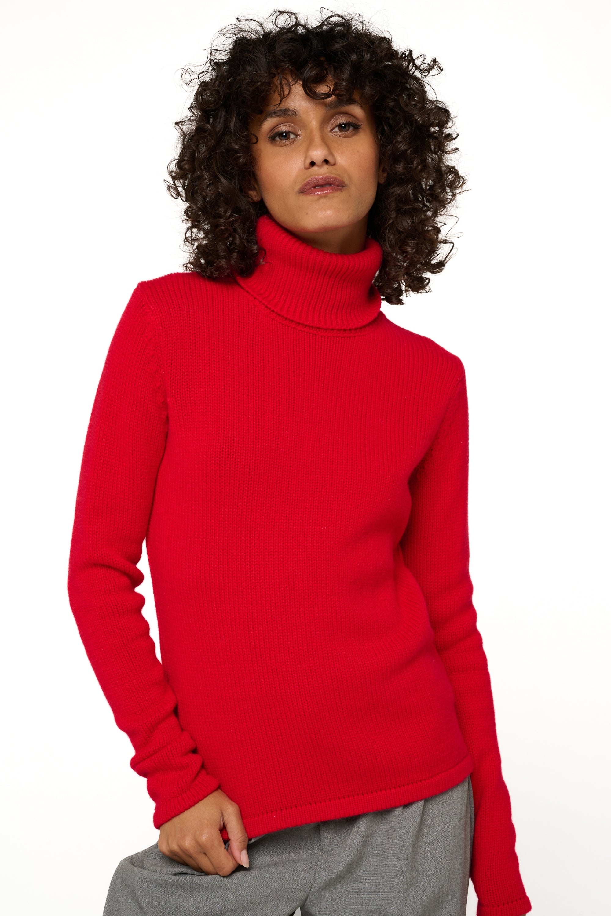Carla in cashmere donna - rosso velluto - Mahogany
