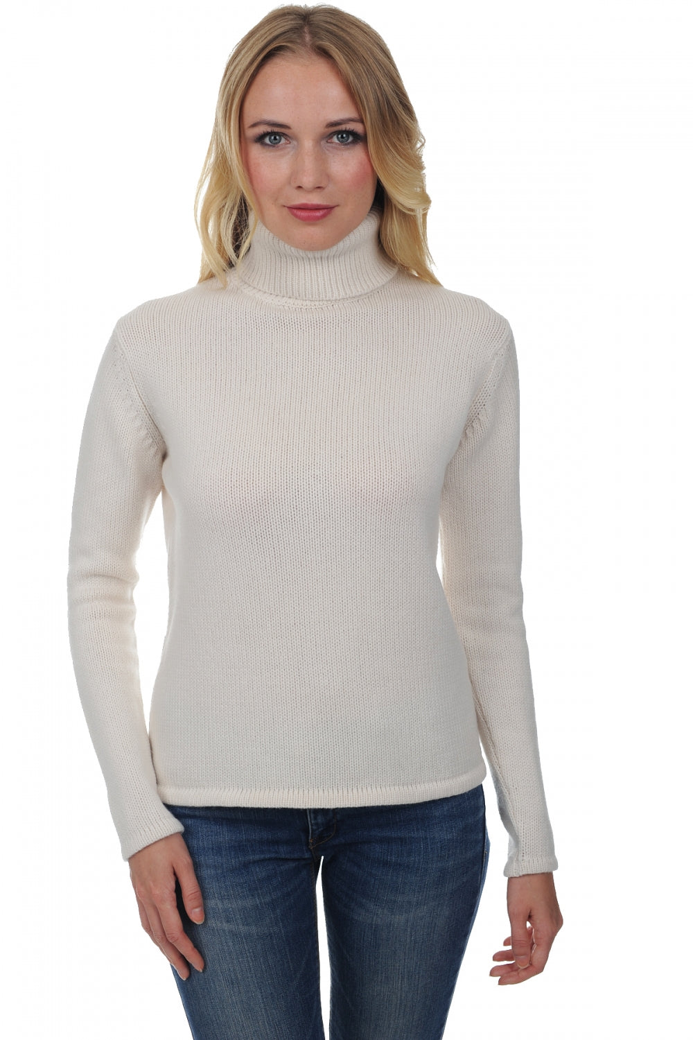 Carla in cashmere donna - écru - Mahogany