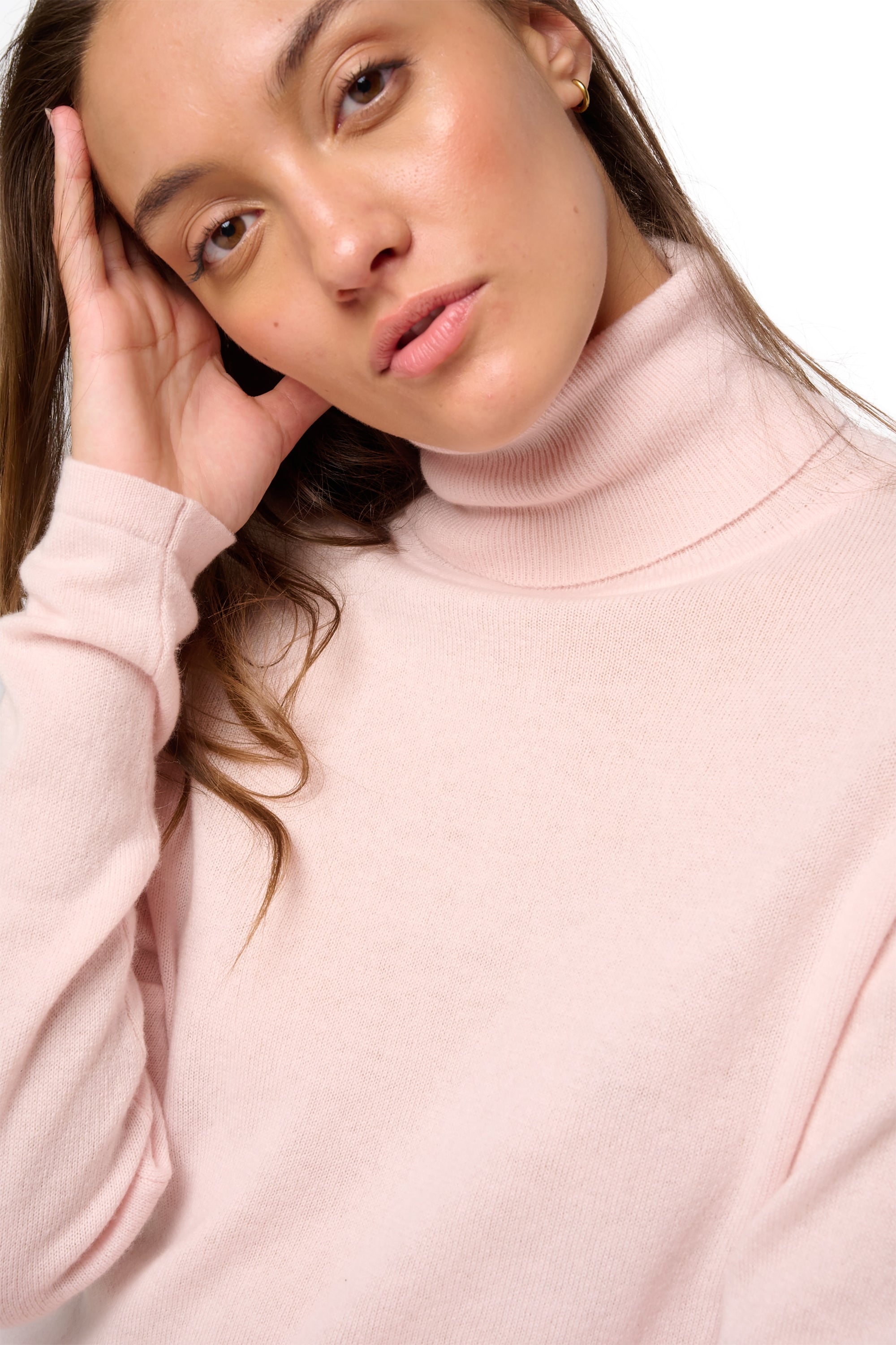Jade in cashmere donna - rosa pallido - Mahogany