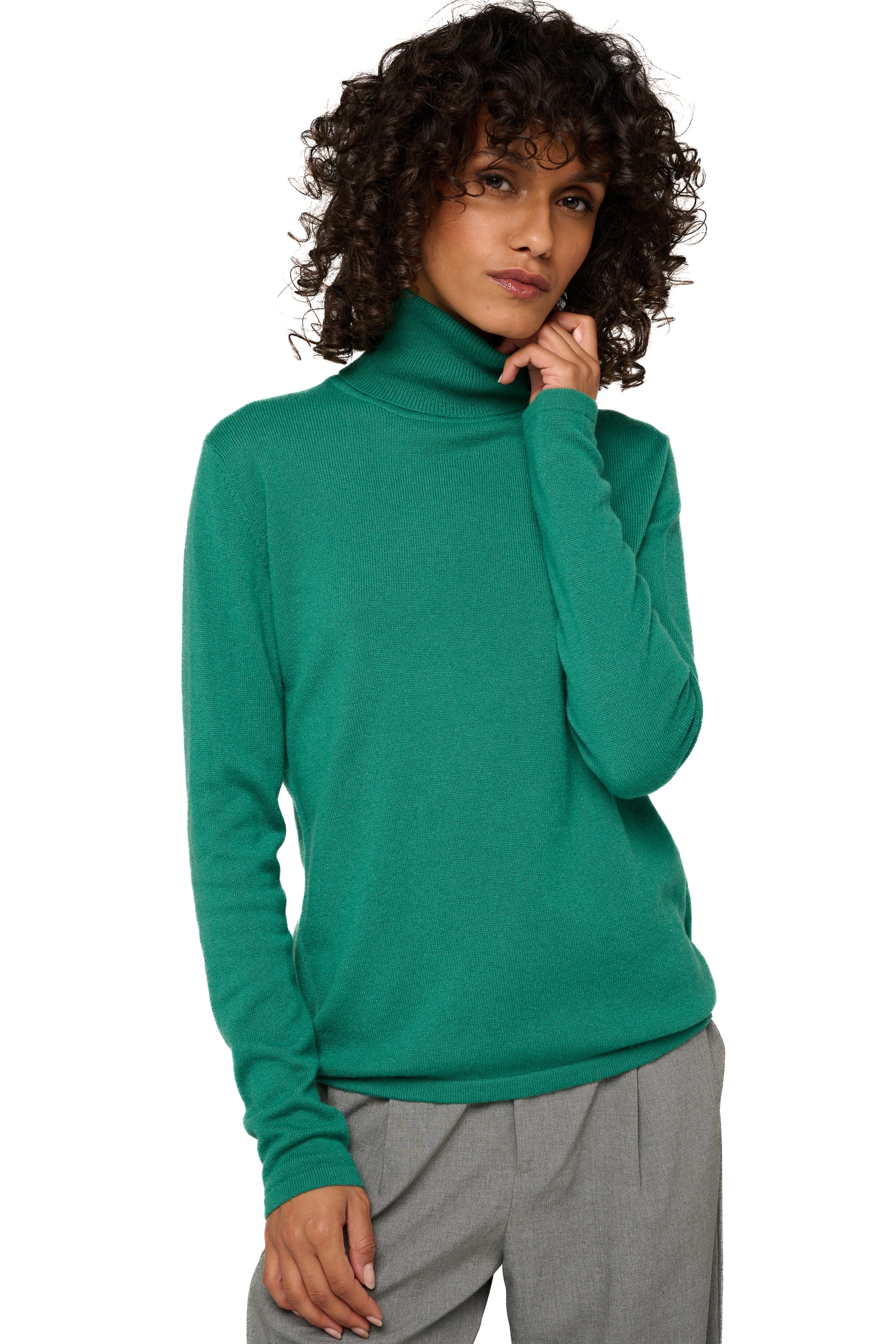 Jade in cashmere donna - verde inglese - Mahogany