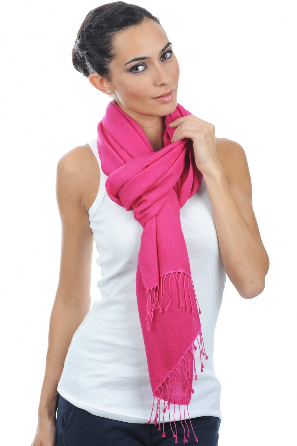 Platine in cashmere e seta misto - fucsia - Mahogany