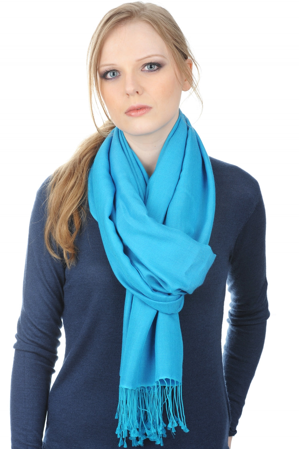 Platine in cashmere e seta misto - mare del sud luminoso - Mahogany