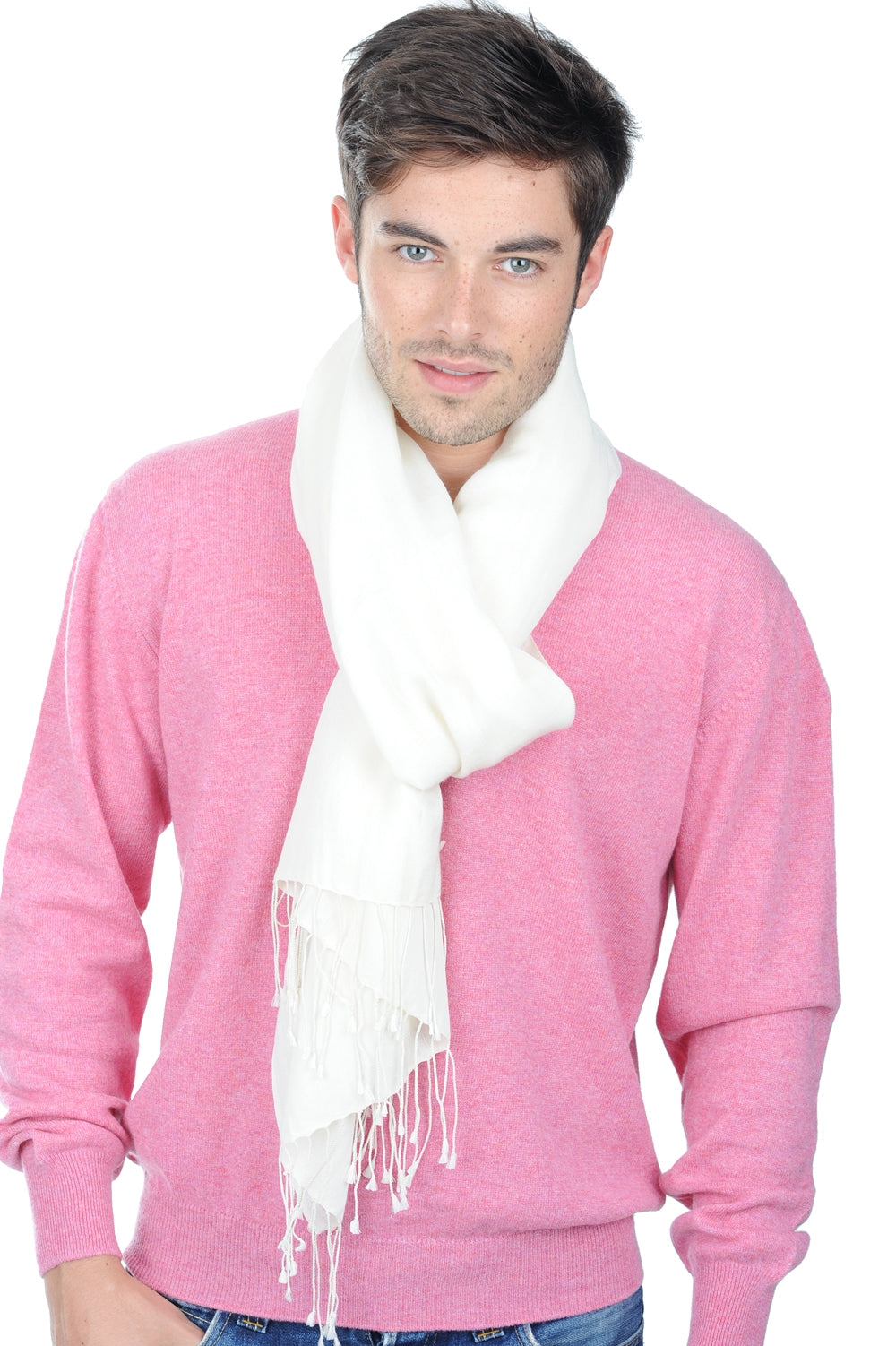 Platine in cashmere e seta misto - écru - Mahogany