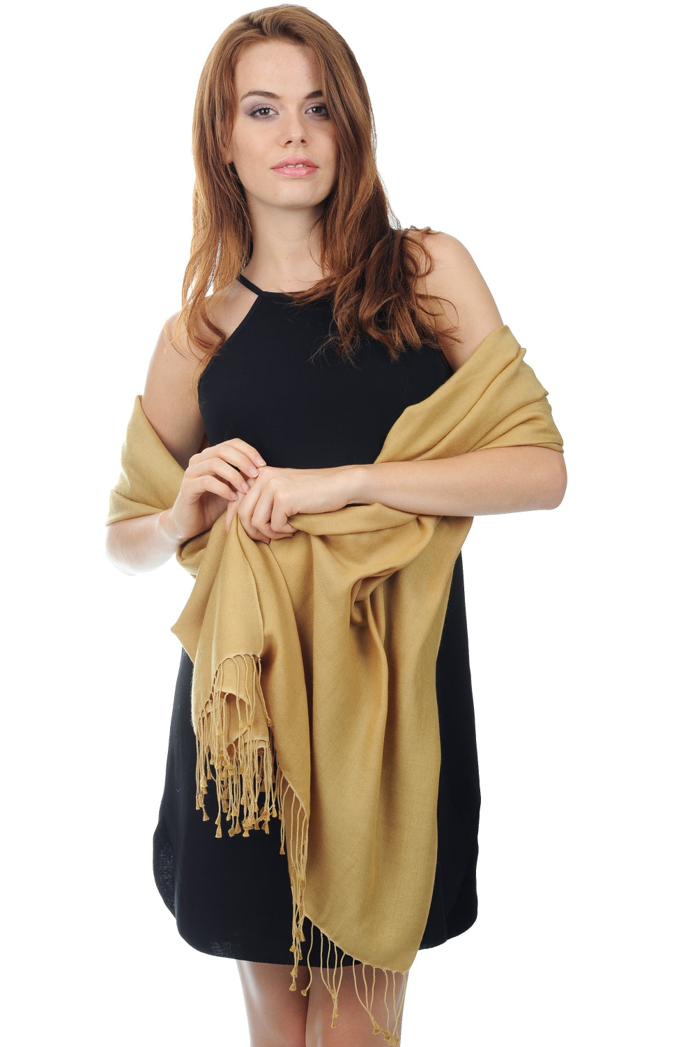 Platine in cashmere e seta misto - bronzo - Mahogany
