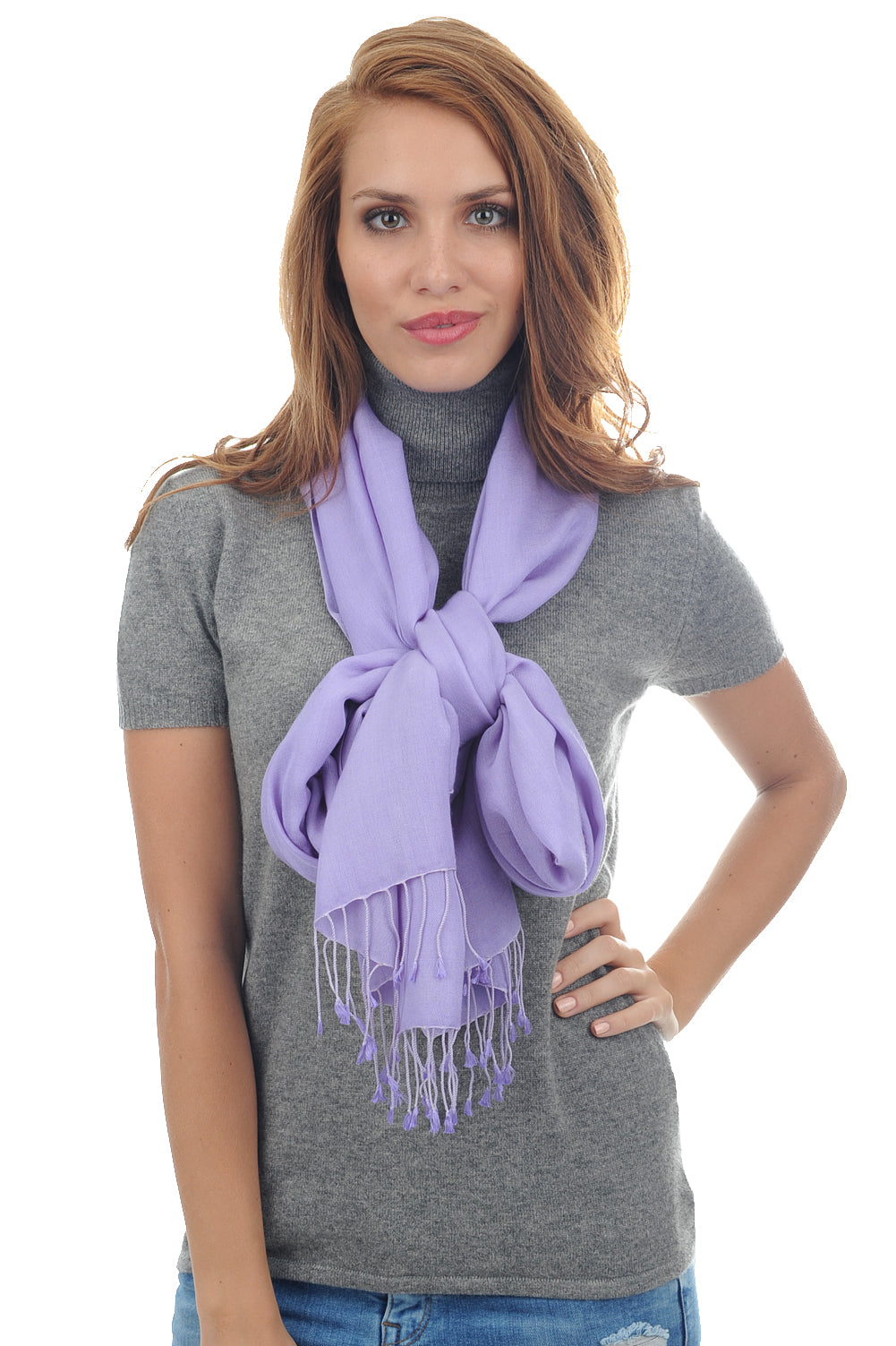 Platine in cashmere e seta misto - lavanda soleggiata - Mahogany