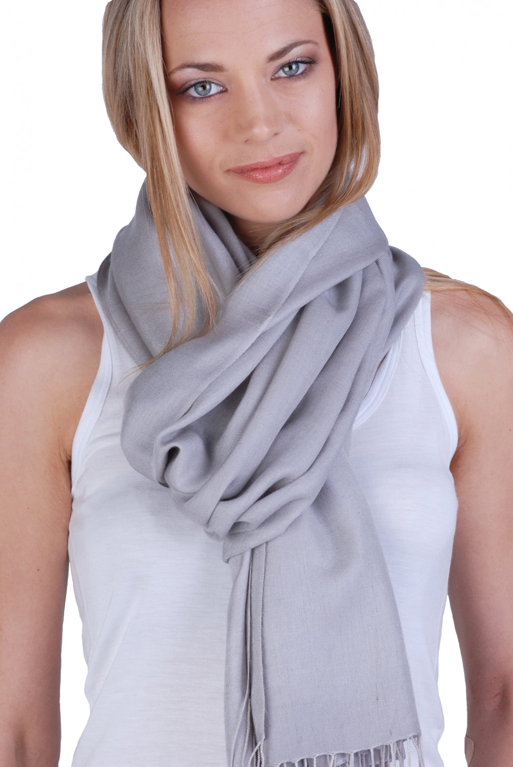 Platine in cashmere e seta misto - grigio perla - Mahogany