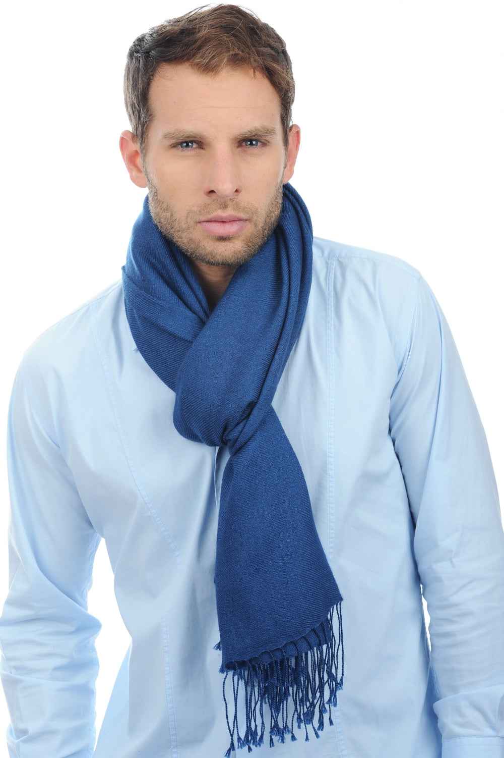 Diamant in cashmere misto - blu di Prussia - Mahogany
