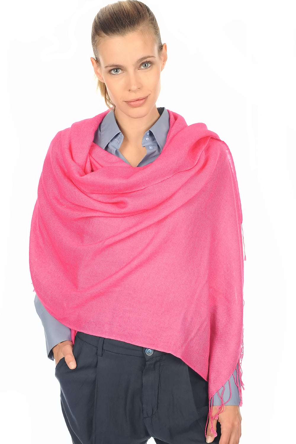 Diamant in cashmere misto - rosa intenso - Mahogany