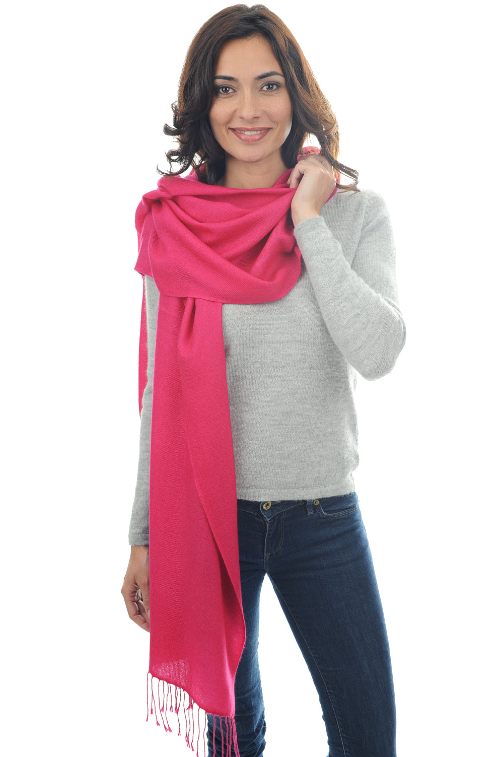 Diamant in cashmere misto - fucsia - Mahogany