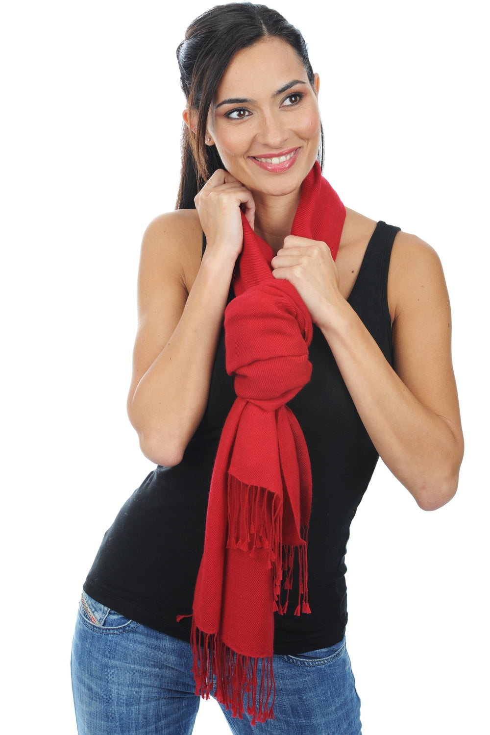 Diamant in cashmere misto - rosso profondo - Mahogany