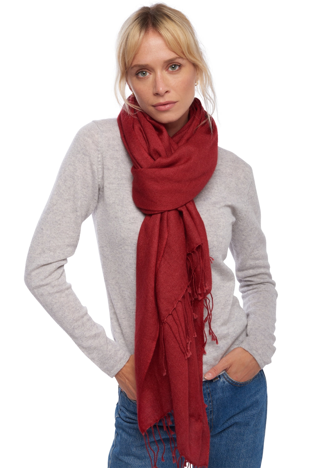 Diamant in cashmere misto - rosso ramato profondo - Mahogany