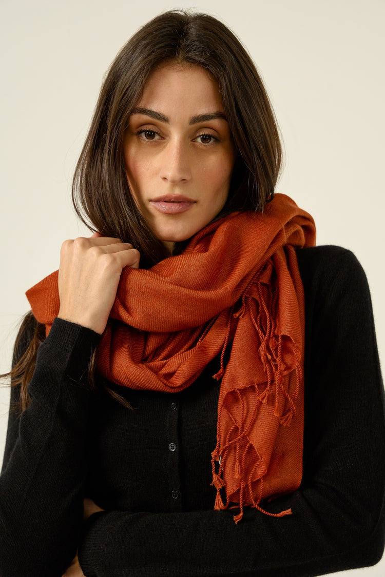 Diamant in cashmere misto - fulvo - Mahogany