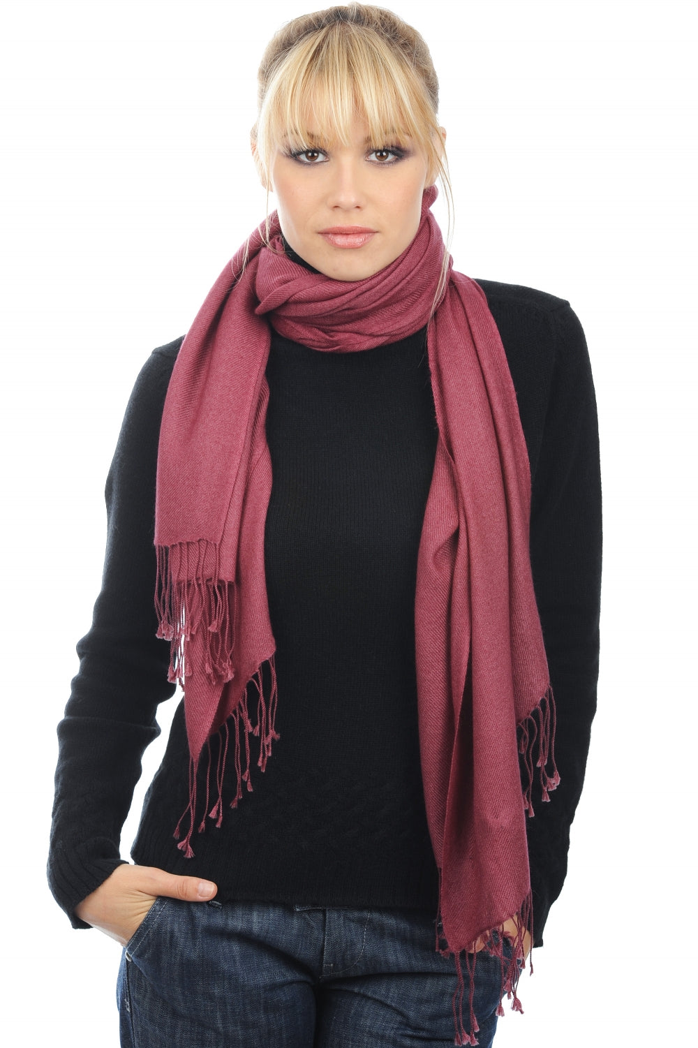 Diamant in cashmere misto - legno di rosa - Mahogany