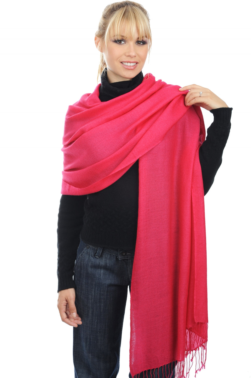 Diamant in cashmere misto - lampone - Mahogany
