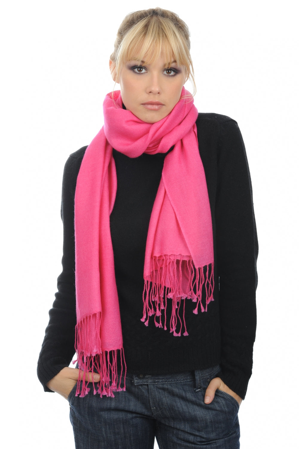 Diamant in cashmere misto - rosa molto intenso - Mahogany