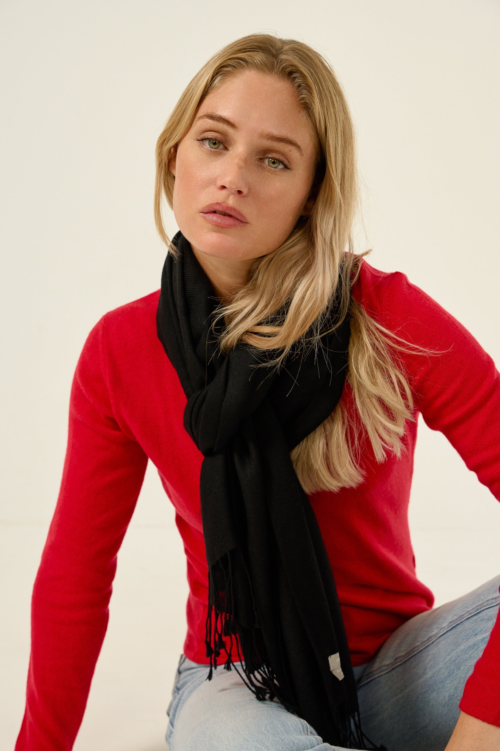 Diamant in cashmere misto - nero - Mahogany
