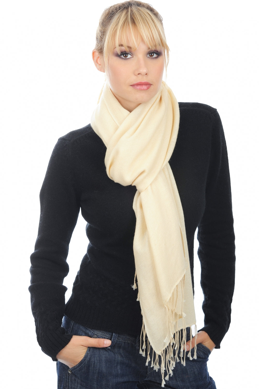 Diamant in cashmere misto - champagne dorato - Mahogany