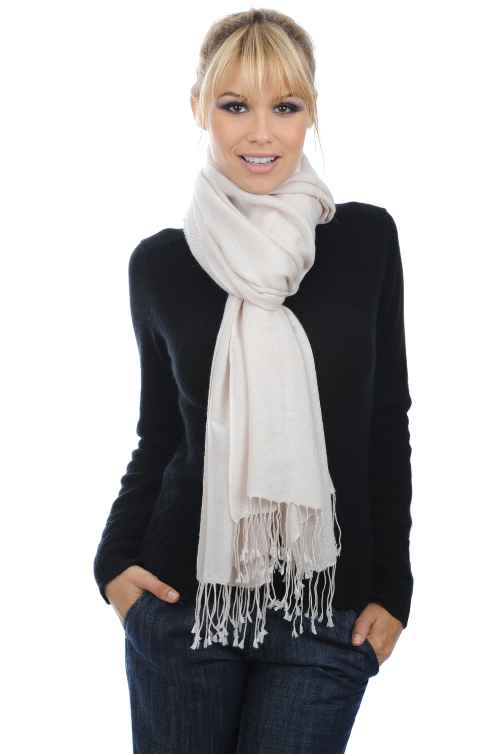 Diamant in cashmere misto - sabbia - Mahogany
