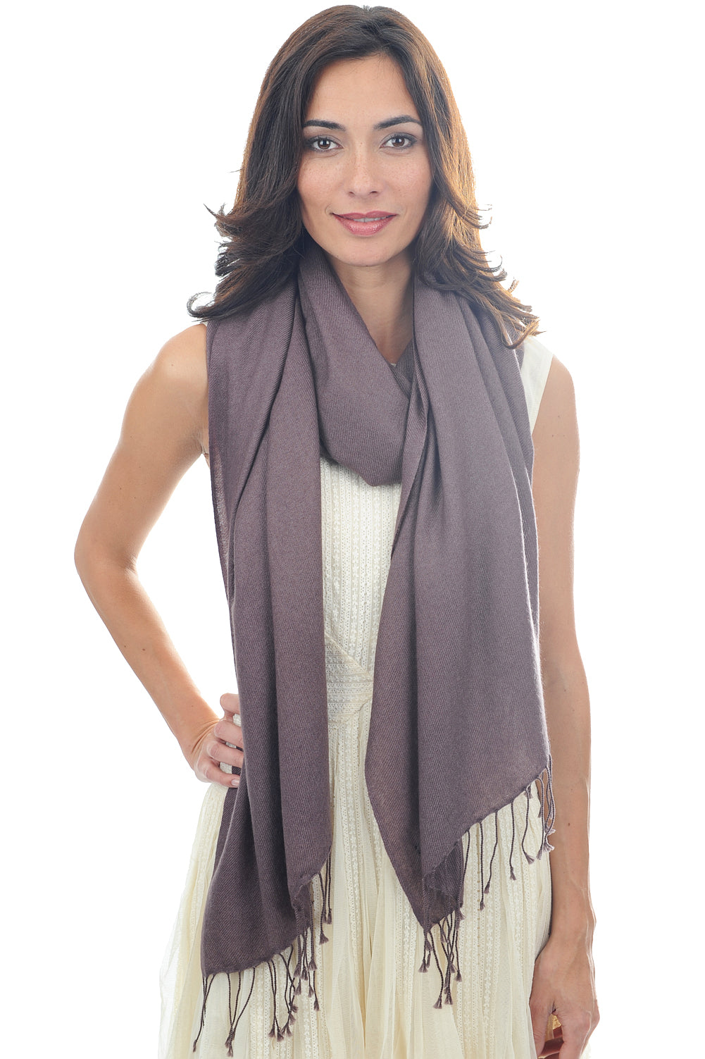 Diamant in cashmere misto - talpa - Mahogany